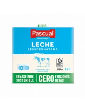 LECHE PASCUAL CLASICA SEMI-DESNAT-BRICK-1 L