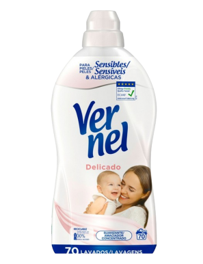 SUAVIZANTE VERNEL DELICADO 70 DOSIS G/1,260 L.