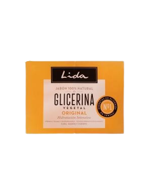 JABON PASTILLA LIDA GLICERINA NATURAL PACK-2 UD