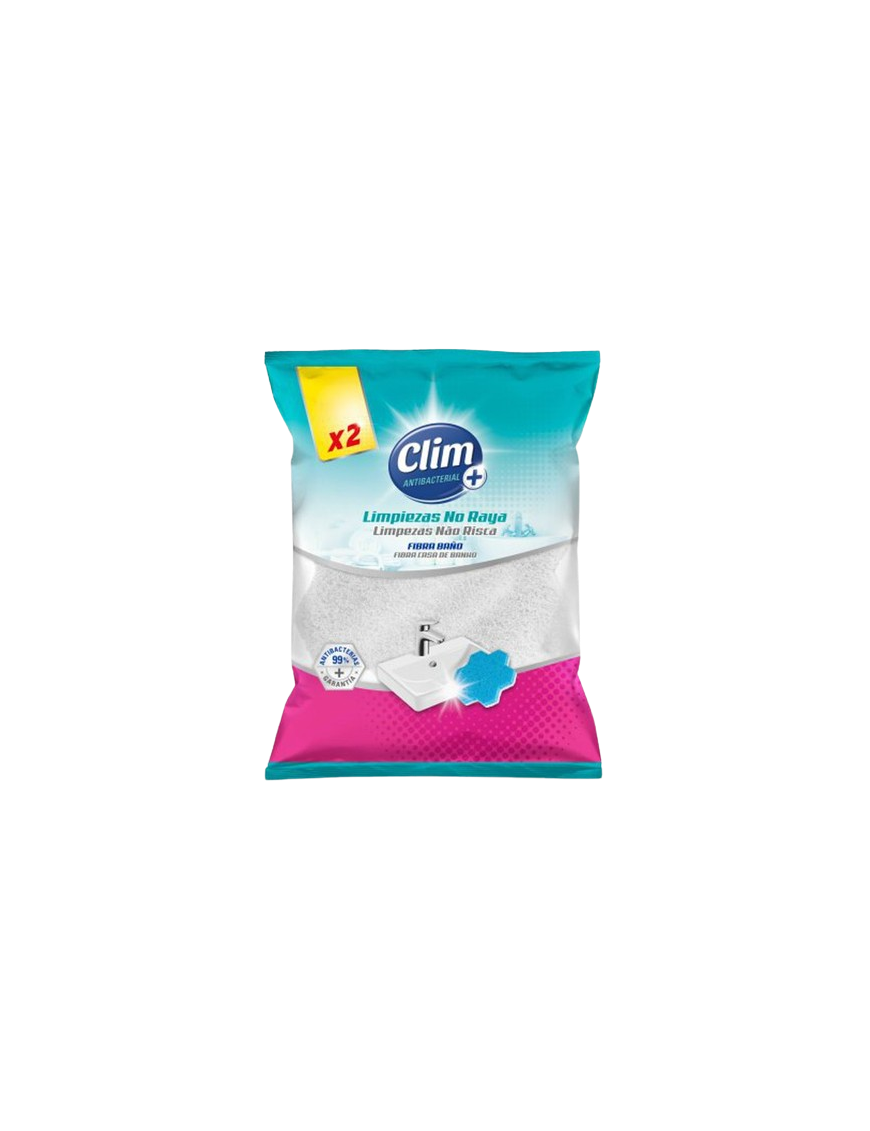 ESTROPAJO BAÑO SOFT ANTIBACTERIAS CLIM P/2UD