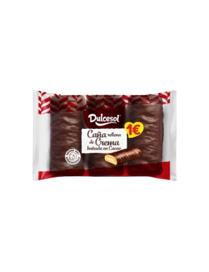 DULCESOL CAÑA CACAO RELLENA CREMA P/3UD 153GR 1€