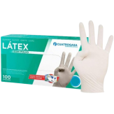 GUANTES LATEX C/POLVO 4 GASAS TALLA L  P/100 UD