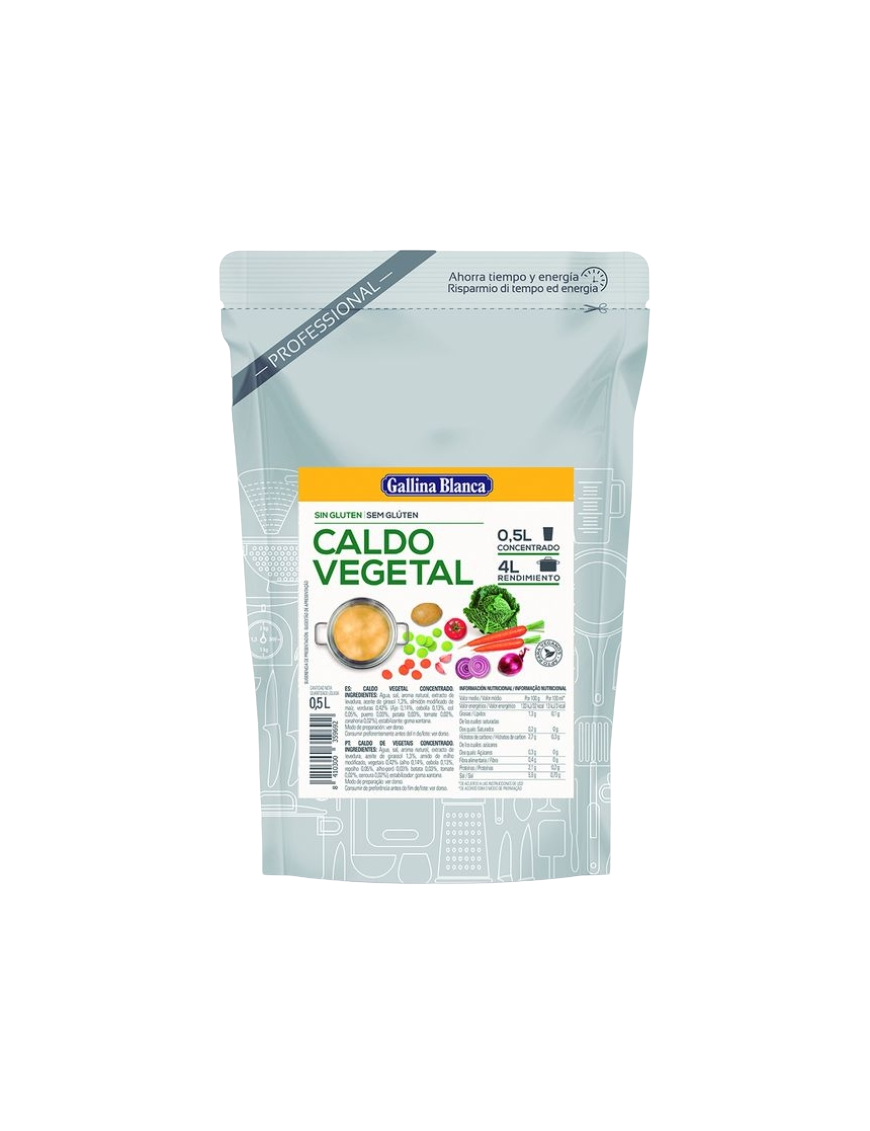 CALDO VEGETAL LIQUIDO/CONCET.G.B.0.50.L 4.L.