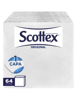 SERVILLETA 30X30 SCOTTEX BLANCA PAQ/64 UD