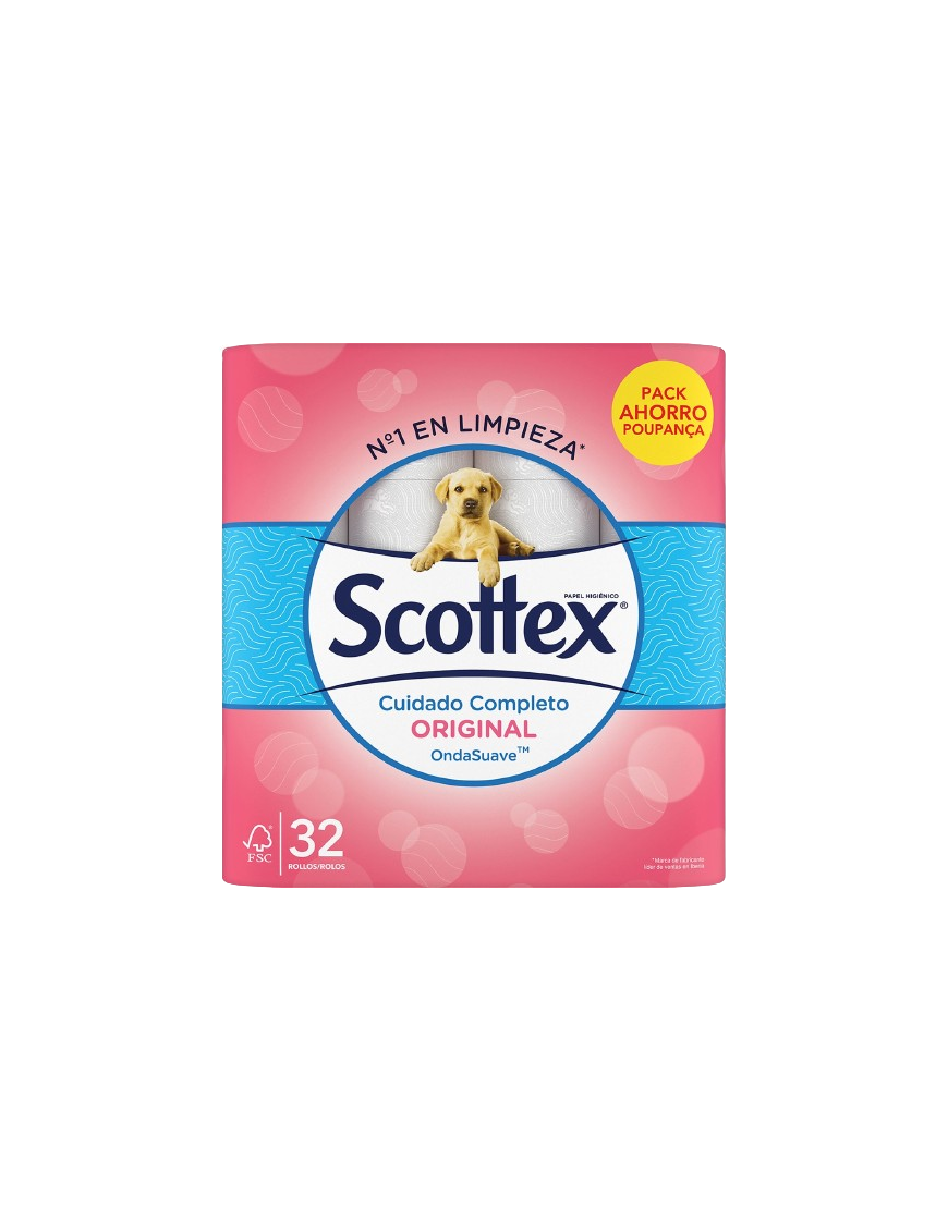 PAPEL HIGIENICO SCOTTEX 2 CAPAS  B/32 ROLLOS