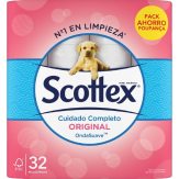 PAPEL HIGIENICO SCOTTEX 2 CAPAS  B/32 ROLLOS