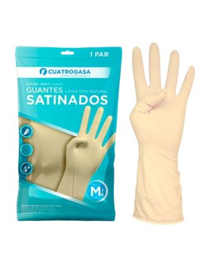 GUANTES SATINADO BEHOLI/4 GASAS TALLA GRANDE