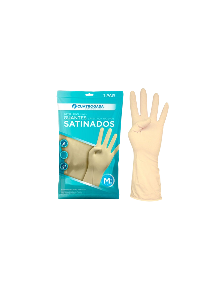 GUANTES SATINADO BEHOLI/4 GASAS TALLA GRANDE