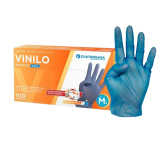 GUANTES VINILO S/POLVO 4 GASAS T/L. P/100 UD