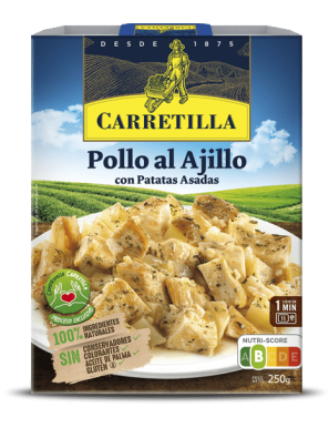 POLLO AL AJILLO CARRETILLA C/PATATAS P/250 GR