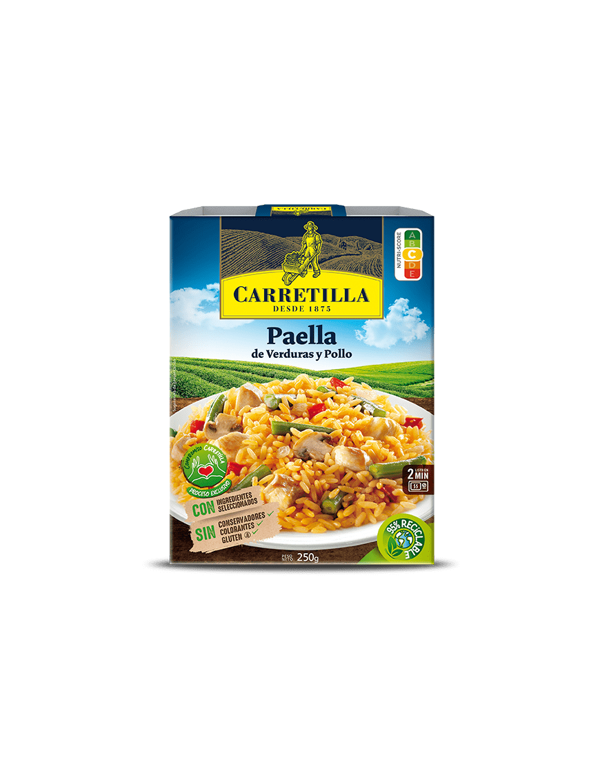 PAELLA DE VERDURA Y POLLO CARRETILLA P/250 GR