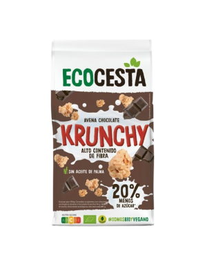 ECO CESTA KRUNCHY AVENA CHOCOLATE BIO 375GR.