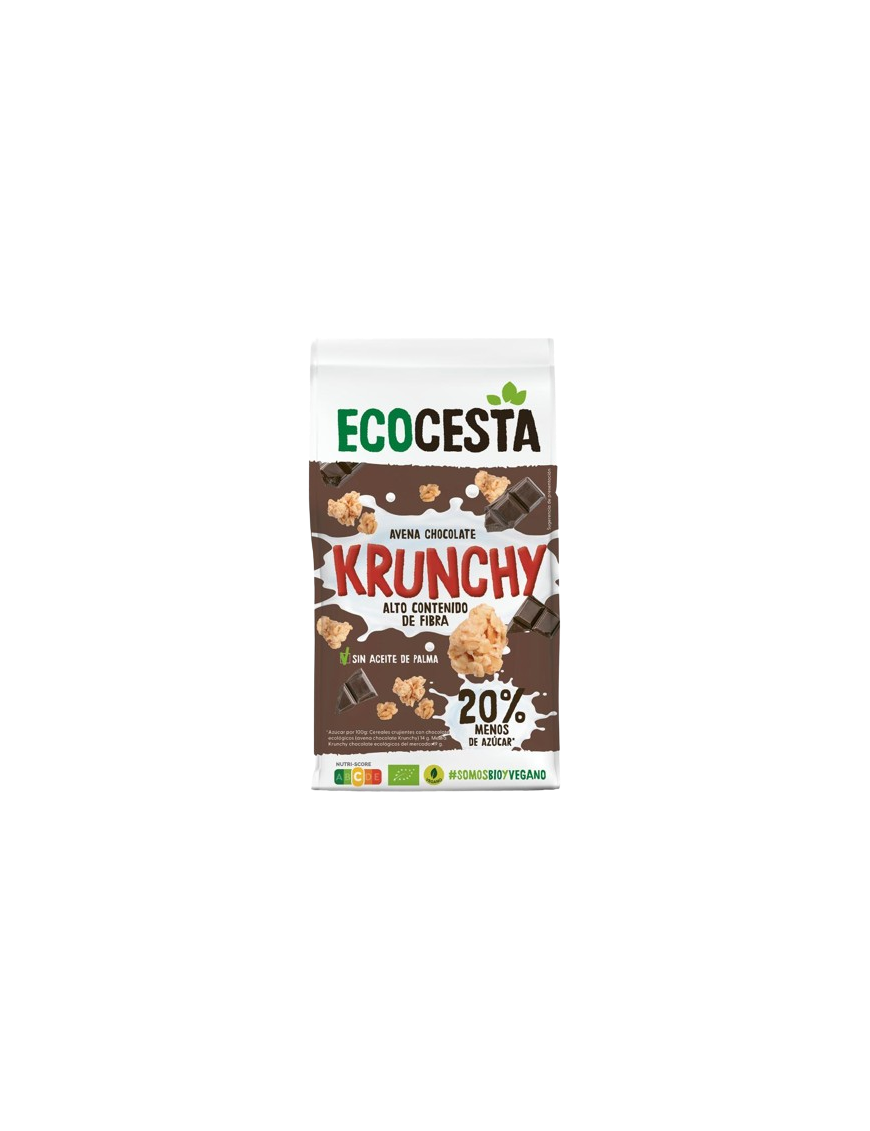 ECO CESTA KRUNCHY AVENA CHOCOLATE BIO 375GR.