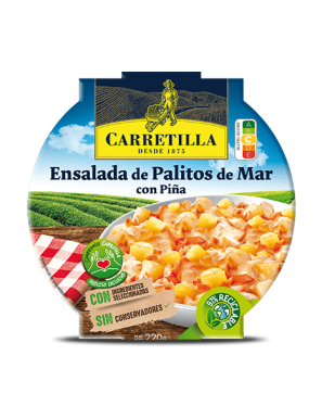 ENSALADA CARRETILLA PALITOS Y PIÑA E/240 GR