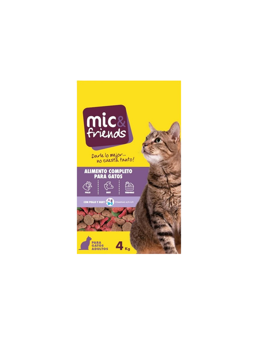 COMIDA GATO MIC&FRIENDS POLLO-BUE-VERDURAS SACO 4K