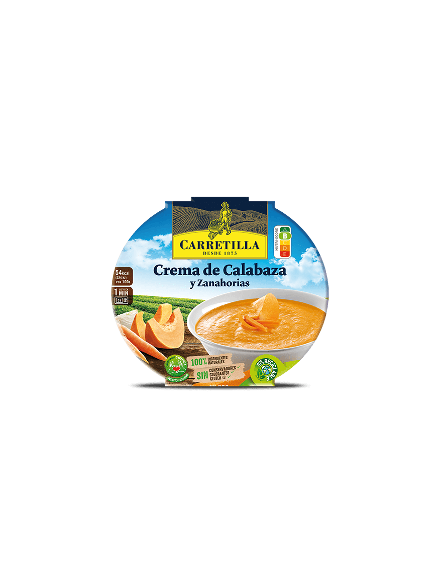 CREMA CARRETILLA CALABAZA Y ZANAHORIA P/350 GR