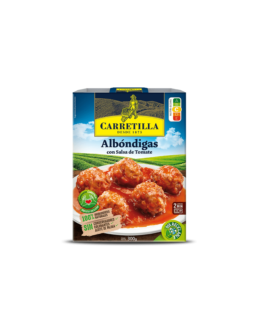 ALBONDIGAS CON SALSA/TOMATE CARRETILLA P/325 GR