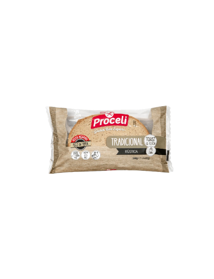 S/GLUTEN PROCELI PAN TRADICIONAL RUSTICA P/160 GR